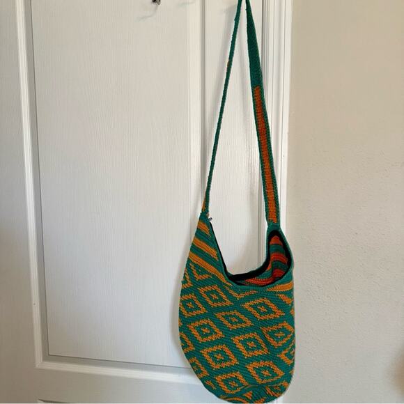 LF Handbags - Boho crossbody knit bag